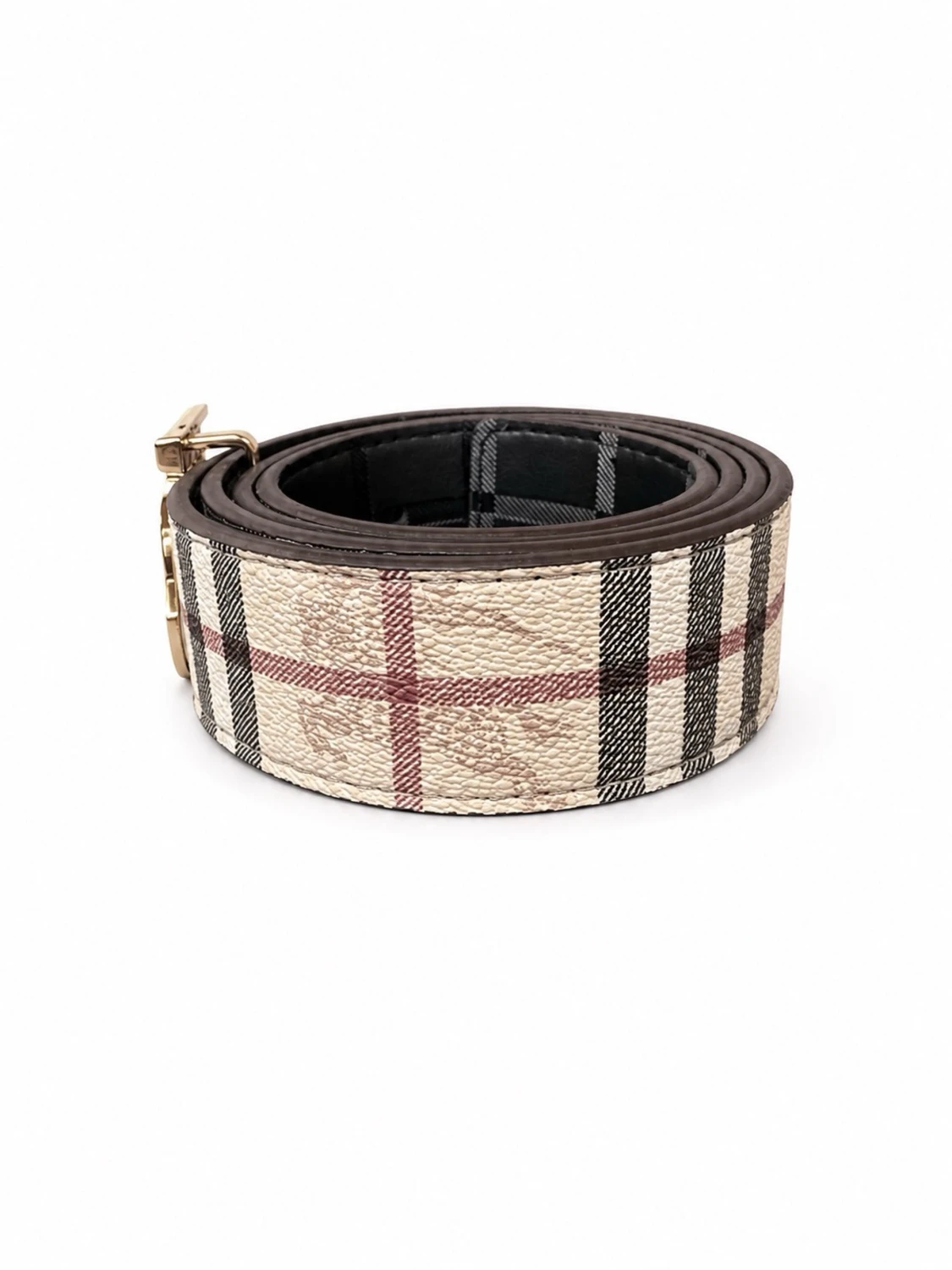 Rutmönstrat bälte från Burberry - 1