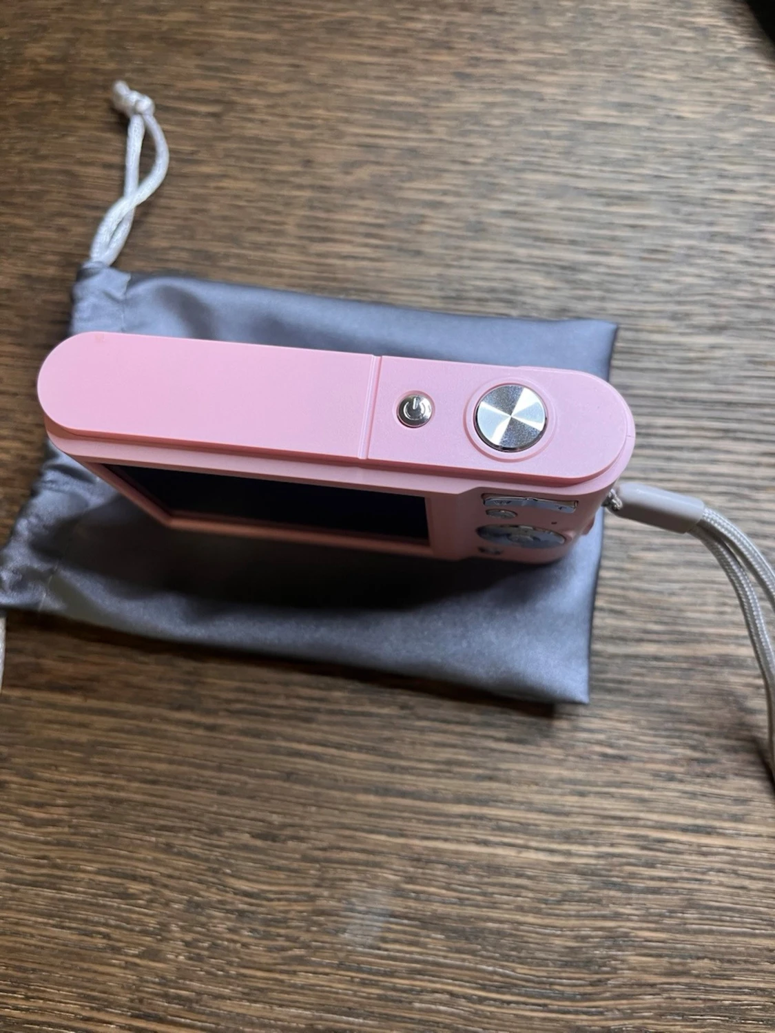 Rosa digitalkamera 2.7K med väska - 2