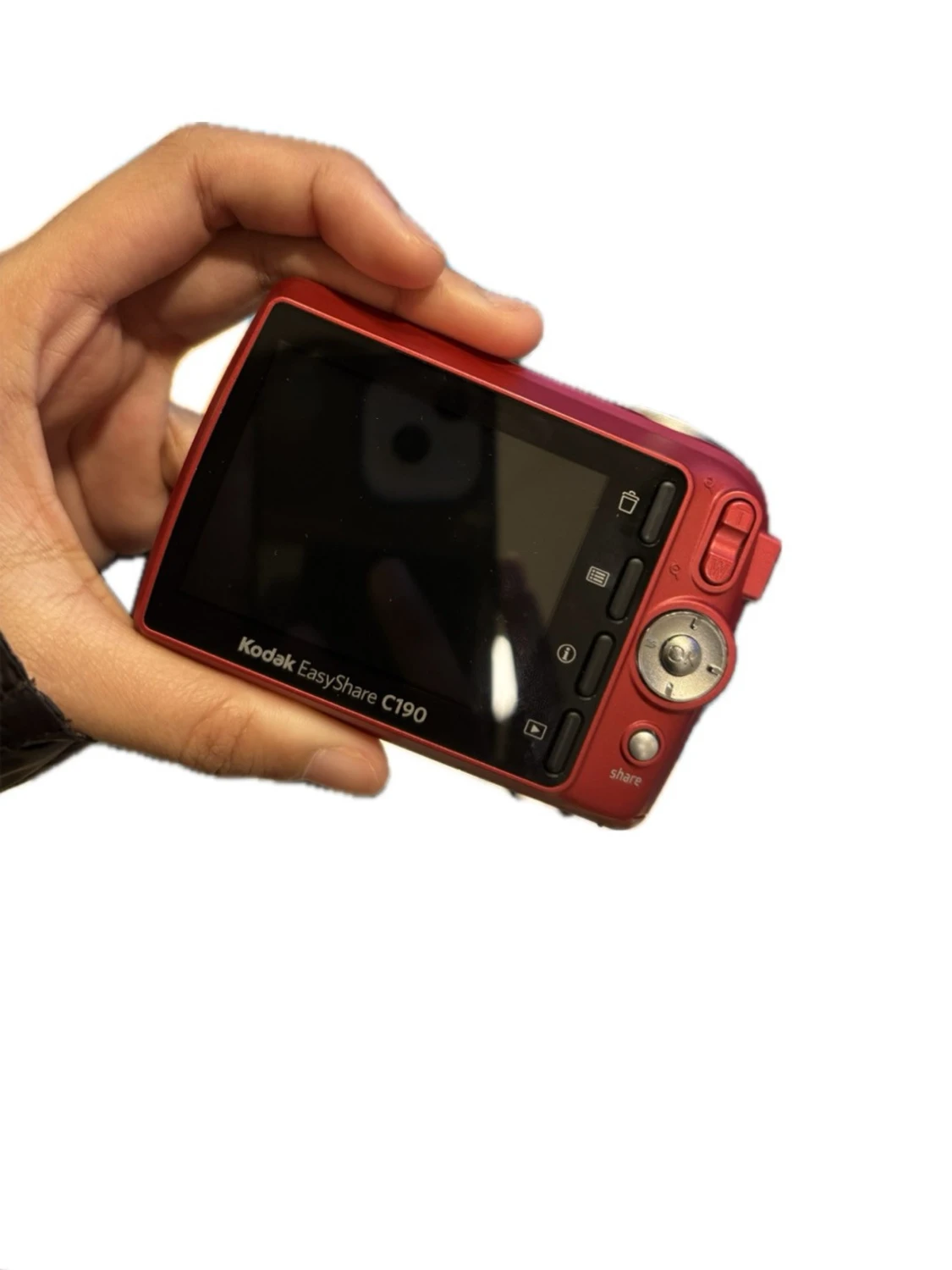 Röd Kodak EasyShare C190 digitalkamera - 1