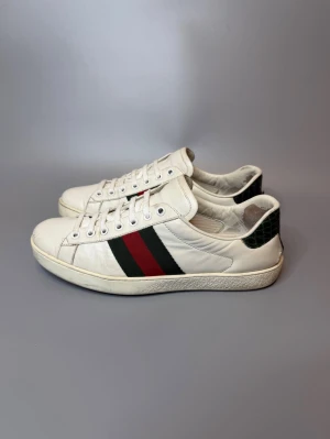Gucci Skor - ‼️VI TAR INGA BYTEN‼️ Gucci ”Ace” Sneakers | Skick: 8/10 | Storlek UK 7 motsvarar 41-42 EU  | Tillkommer kort vid köp! | Frakt sker inom 24 timmar efter köp 📦💨 | Hör av dig vid minsta fråga eller fundering 💭