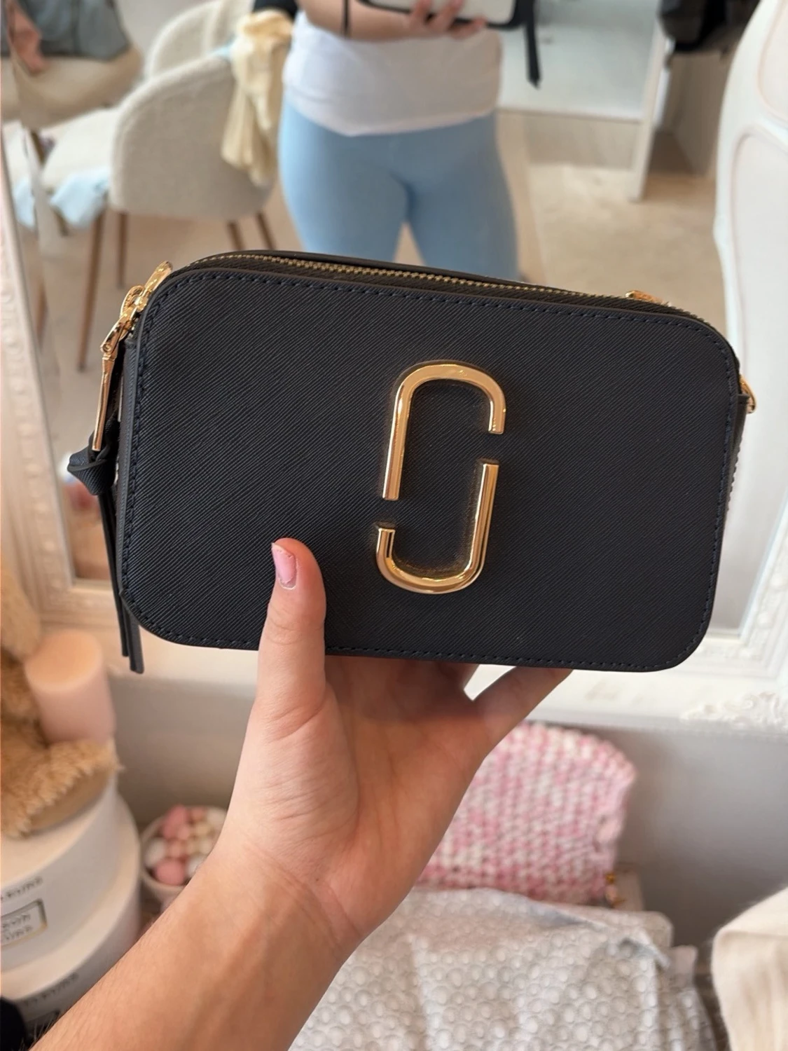 Mörkblå Marc Jacobs handväska