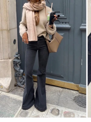 Alobha label jeans - Kollar intresset på mina alobha label jeans i storlek 36. Heeelt slutsålda och sitter lika fint som bilderna säljer endast för att köpa ett annat par ❤️det är den mörk gråa/ ljus svarta färgen 