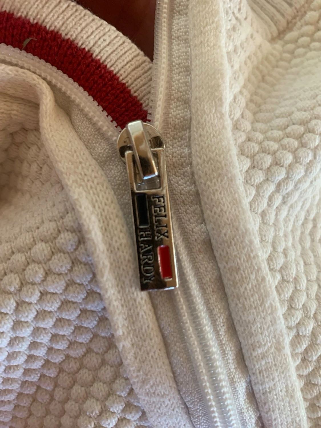 Vit ziptröja Felix Hardy  - 2