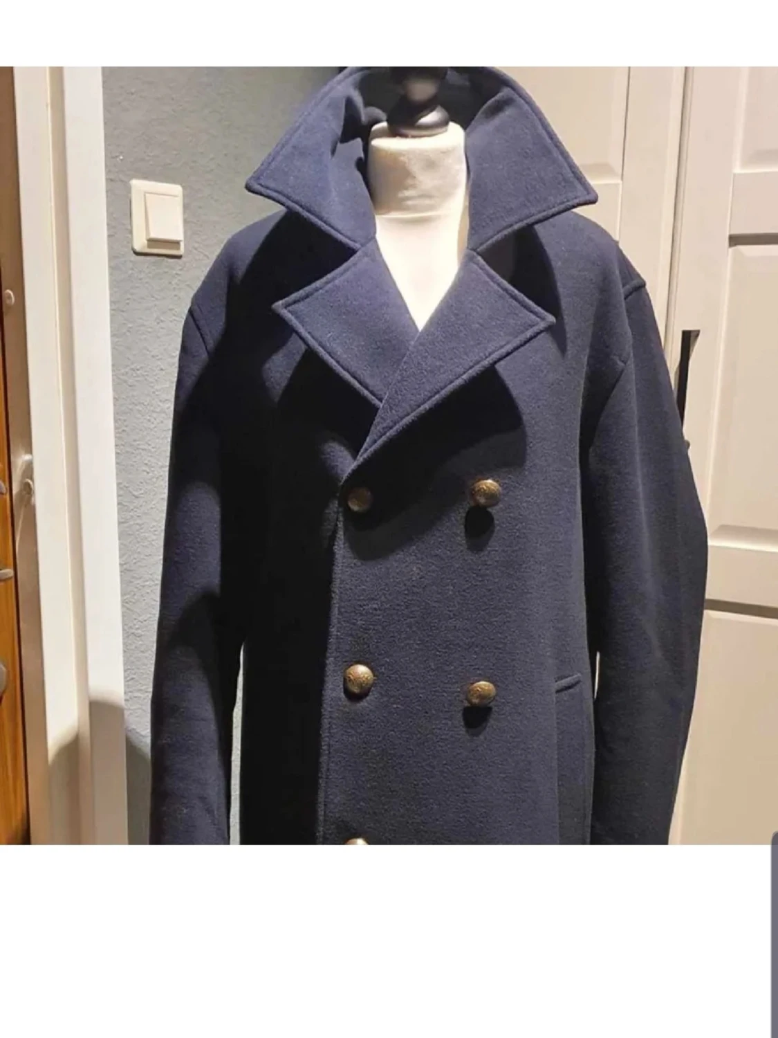 Mörkblå dubbelknäppt rock - 1