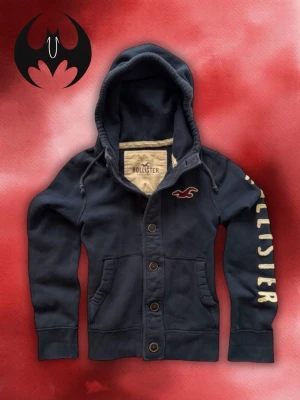 Vintage Hollister kofta - Säljer denna sällsynta och eftertraktade Hollister kofta | Mycket Bra skick | Size S | Längd: 65cm Bröstvidd: 54cm Armlängd: 66cm | Skyltdocka: M - 48 cm axlar, 75 cm midja | Lägg endast bud med avsikt att köpa nu, inga fördröjning!