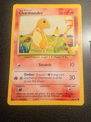 Charmander Pokémonkort Jumbo  - Jumbokort i jättefint skick 