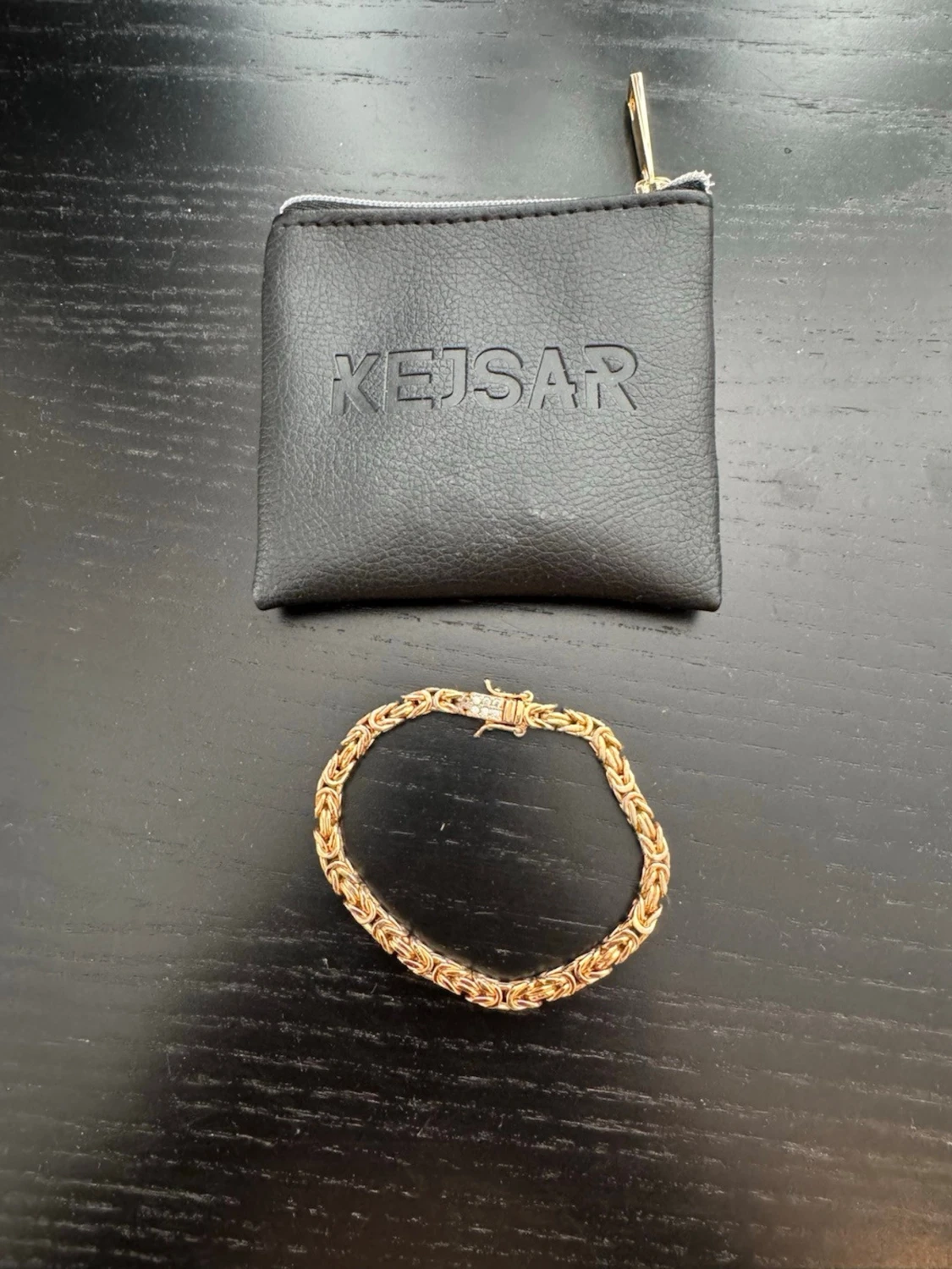 Kejsarlänk Armband 4mm - 18K Guldpläterad - 17cm / Med Diamanter