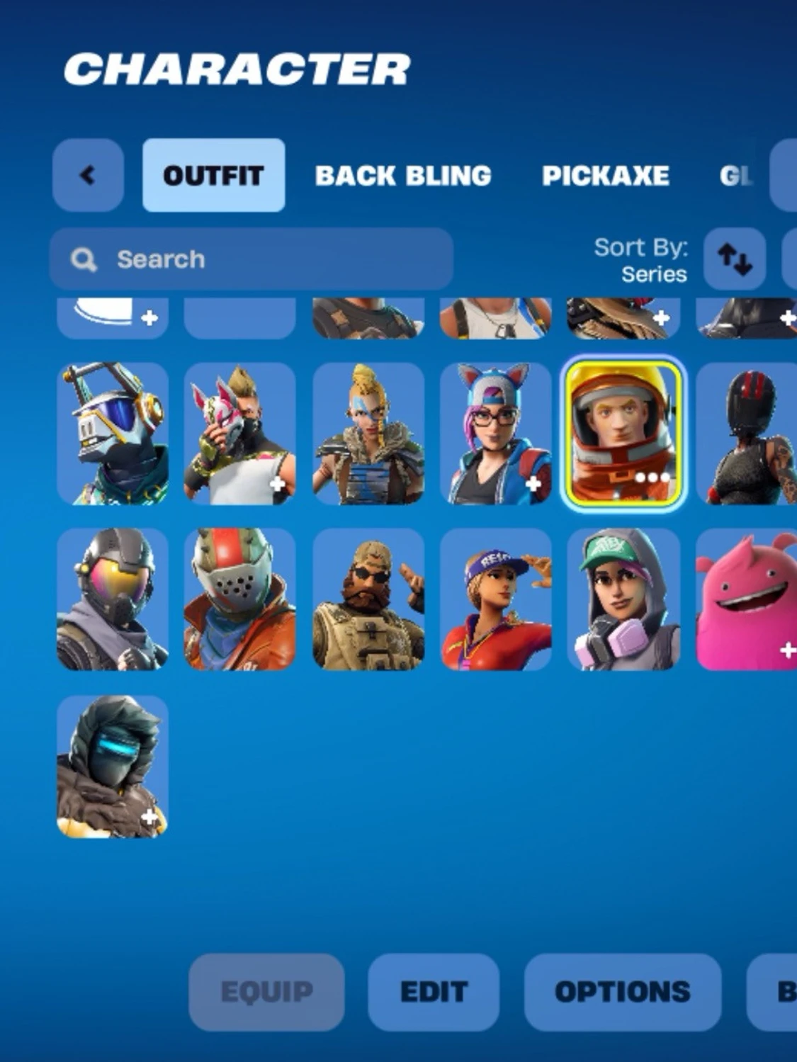 Fortnite konto med flera skins