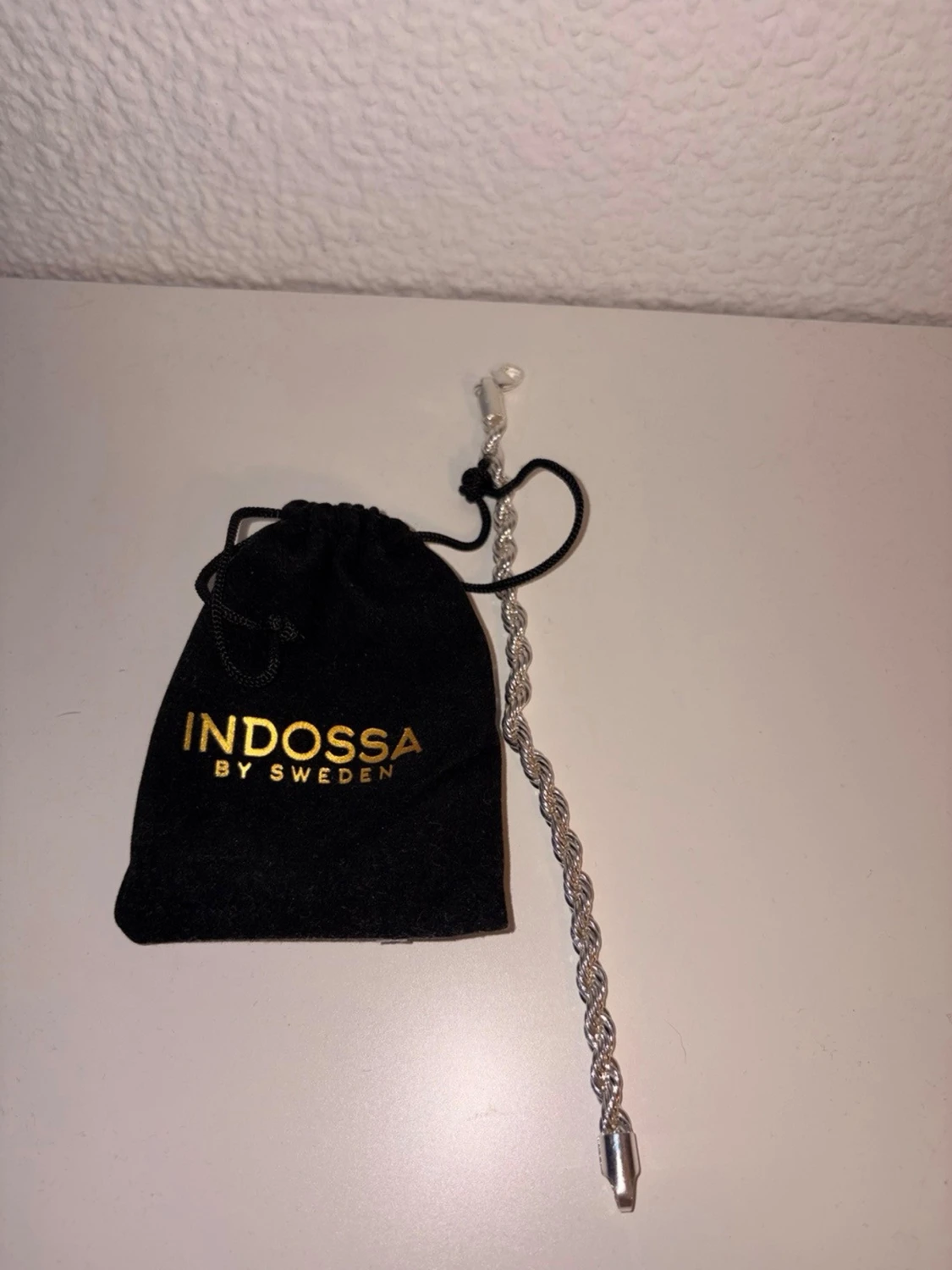 Flätat silverarmband från Indossa - 1