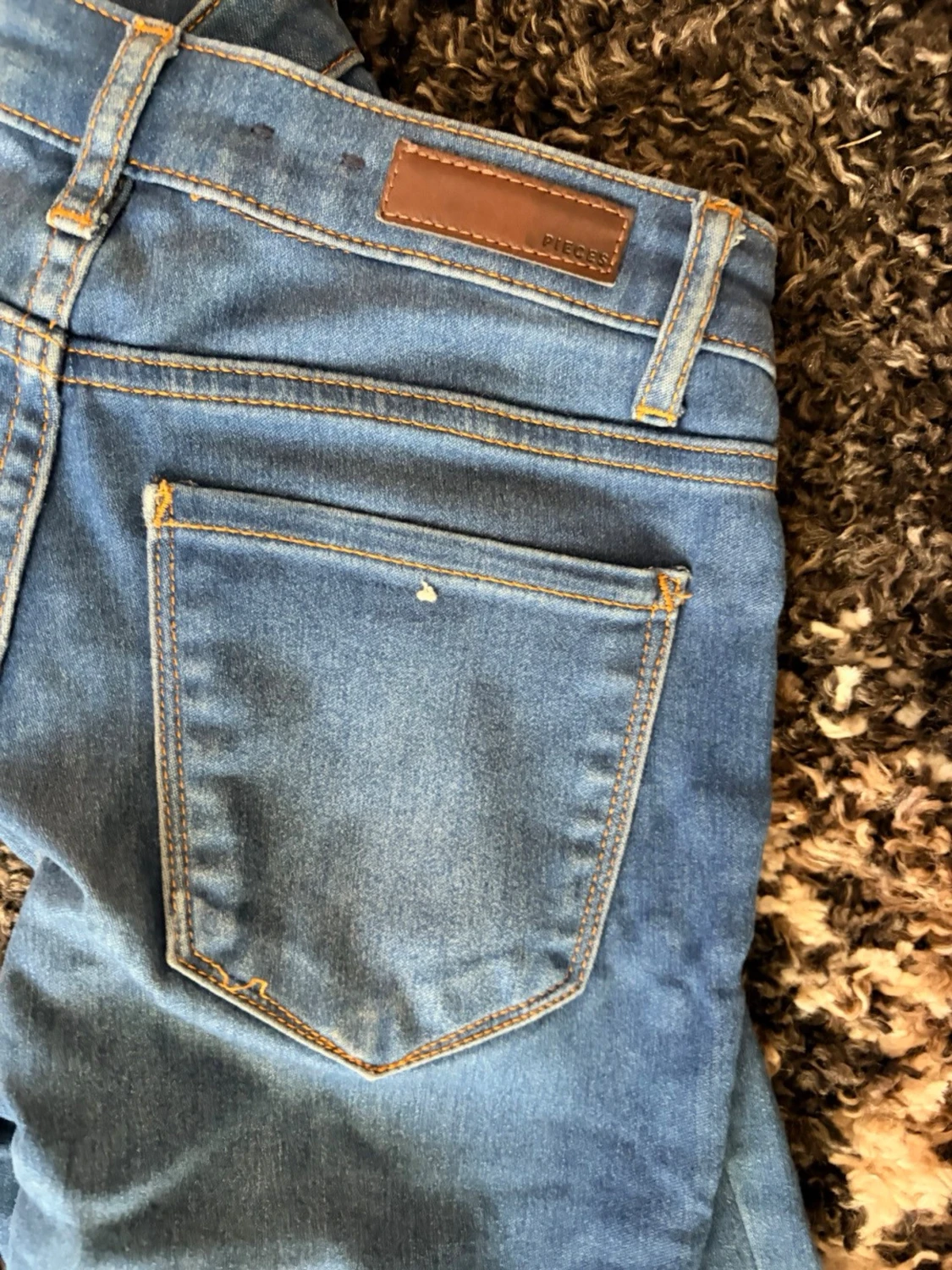 Blåa skinny jeans från Pieces - 4