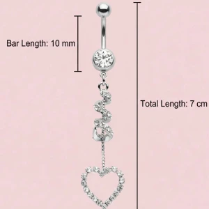 ✨ NY! Högkvalitativ navelpiercing med hänge (Kirurgiskt stål 316L)  - ✨ NYTT oanvänt smycke i kirurgiskt stål! 🌸 Hållbart & Rostfritt: Slitstarkt 316L-stål som inte oxiderar eller rostar av fukt. 🌸 Säkert: Industristandard, skonsamt för läkta piercingar.  🛍️ 30 % BUNDLE-RABATT! Köp fler artiklar från min shop och få 30 % på allt! ✨ 📦 Frakt: Endast spårbart via Plick SafePay för vår trygghet.