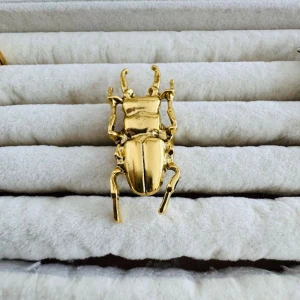 Guldfärgad skalbagge ring 🪲  - Justerbar 