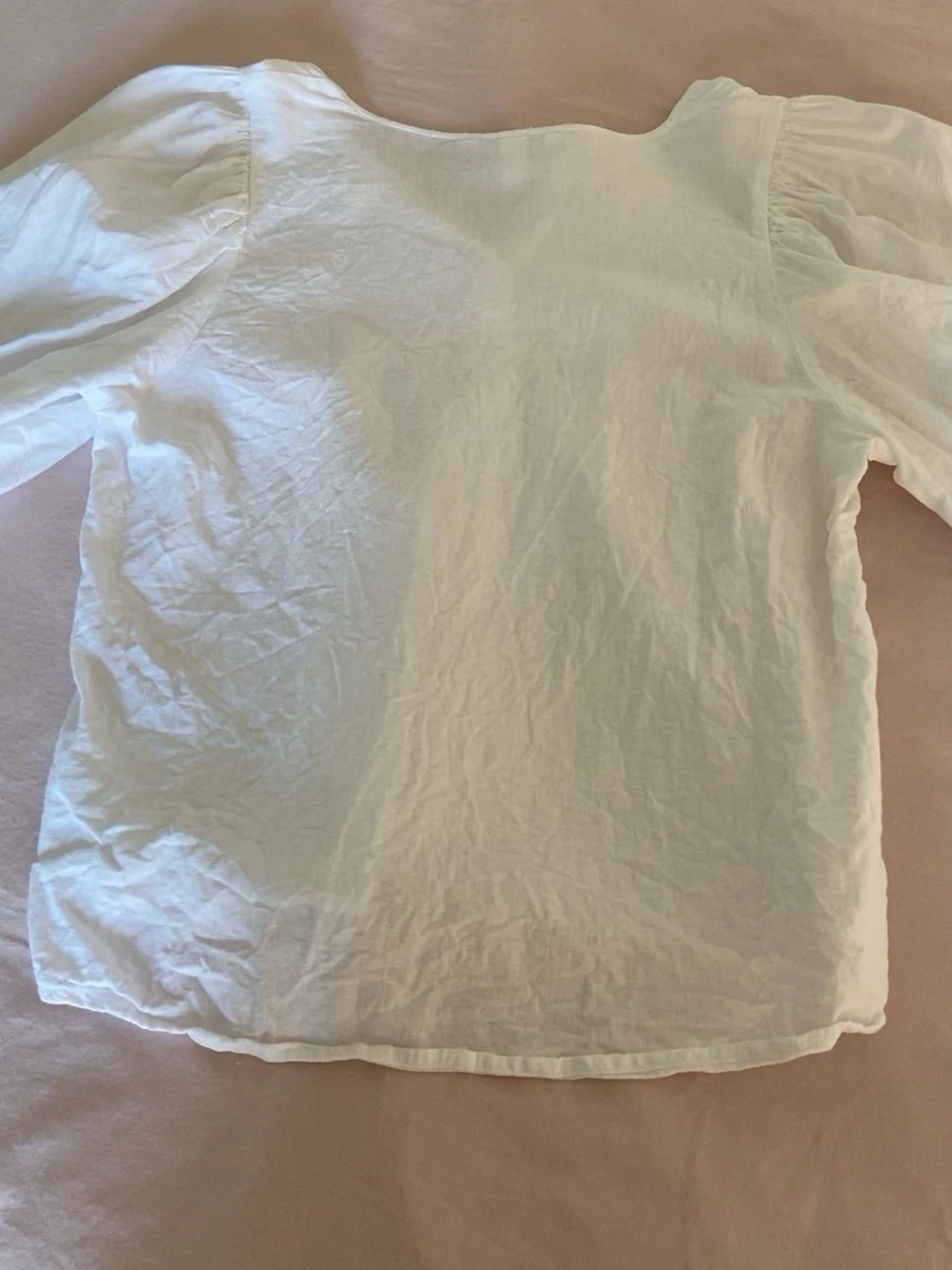 Vit blus med puffärm från H&M - 2