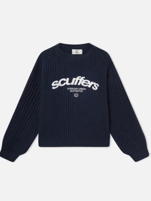 stickad tröja Scuffers💙 - Storlek m, nypris 1 100 kronor & använd max 2/3 gånger 