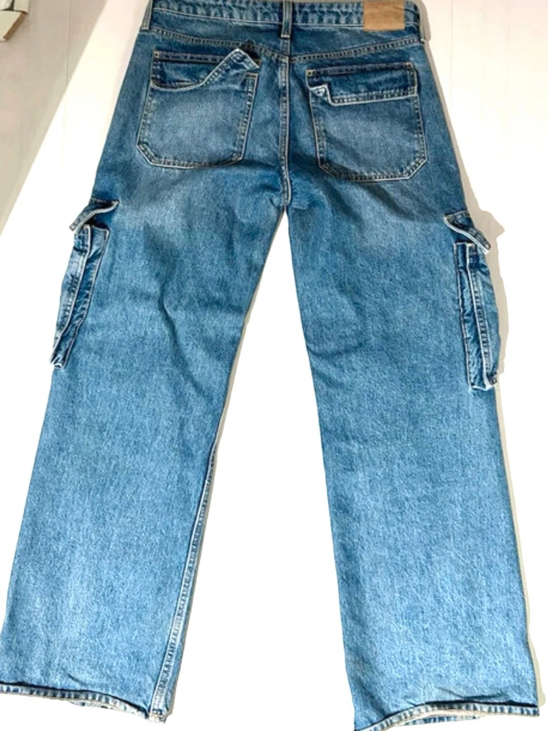 Weekday Cargo Jeans Y2K – Blå – Strl 38 - 6