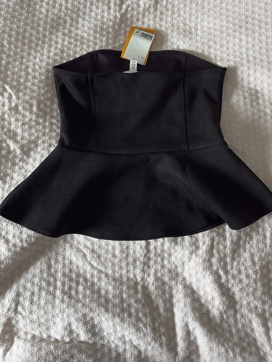 Svart peplum tubtopp - 1