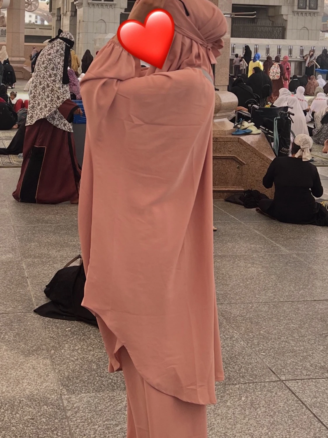 Rosa abaya / khimar - 1