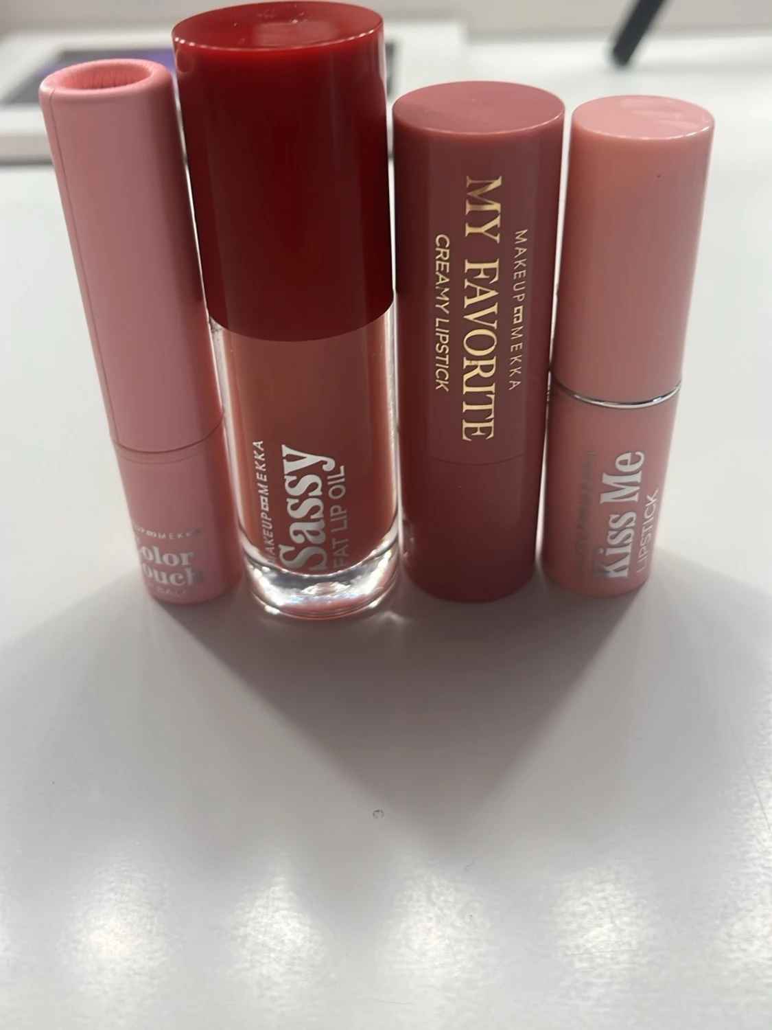 Makeup Mekka läppstift rosa & nude