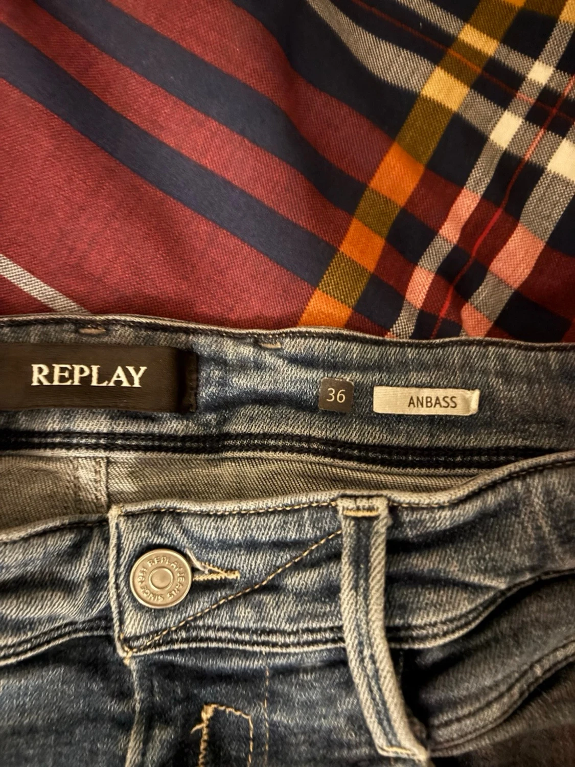 Replay Anbass blå jeans herr - 1