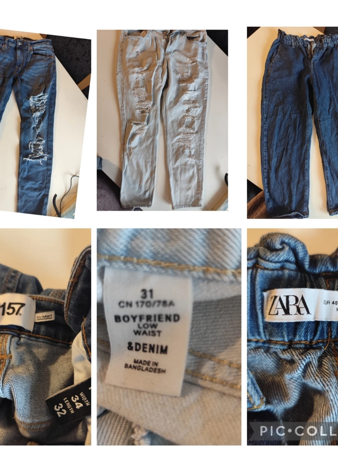 Ljusa boyfriendjeans från Zara stl 40