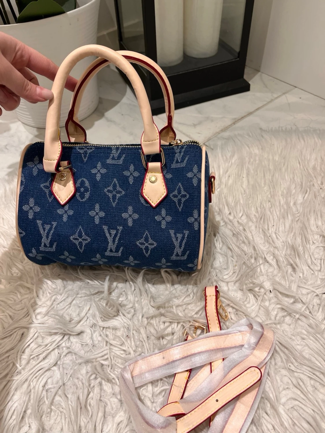 Denim monogram handväska - 2