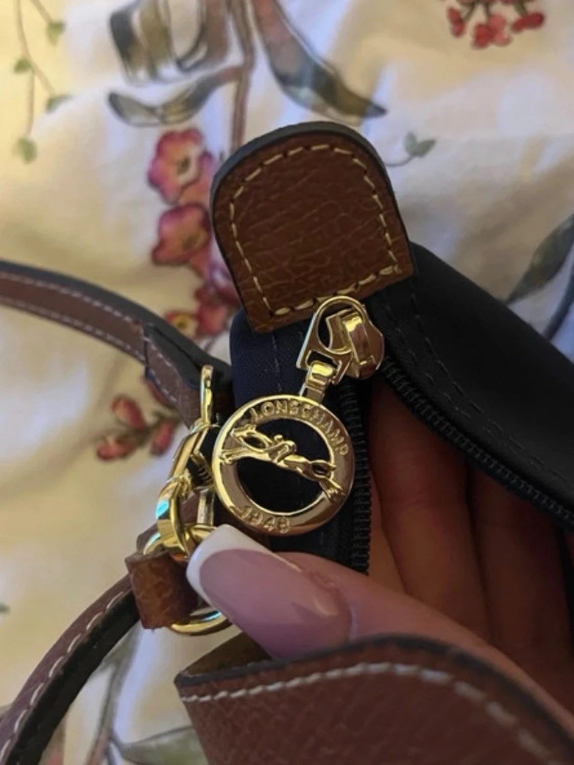 Beige handväska från Longchamp - 6
