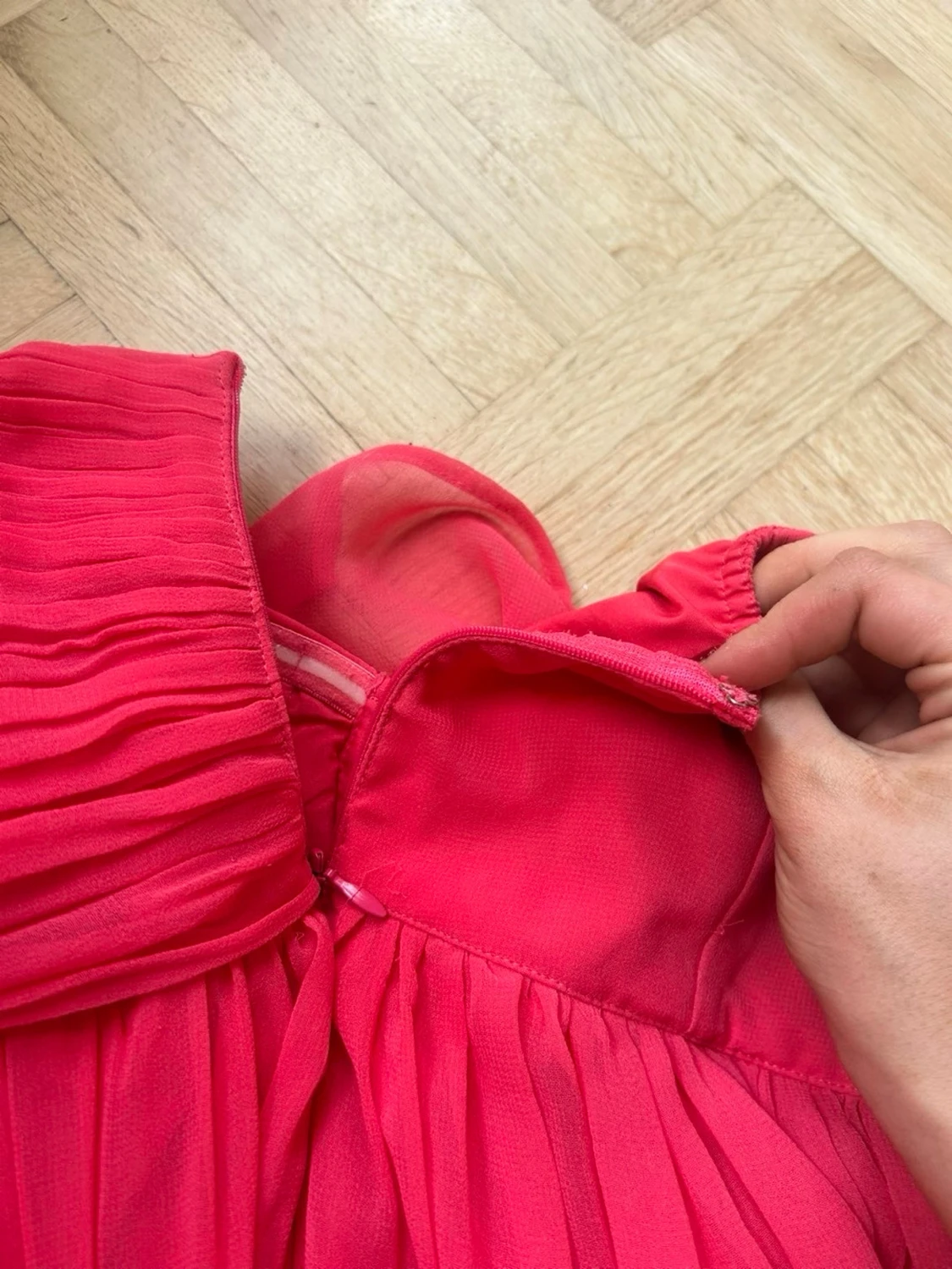 Axelbandslös rosa kortklänning💖💖✨ - 3