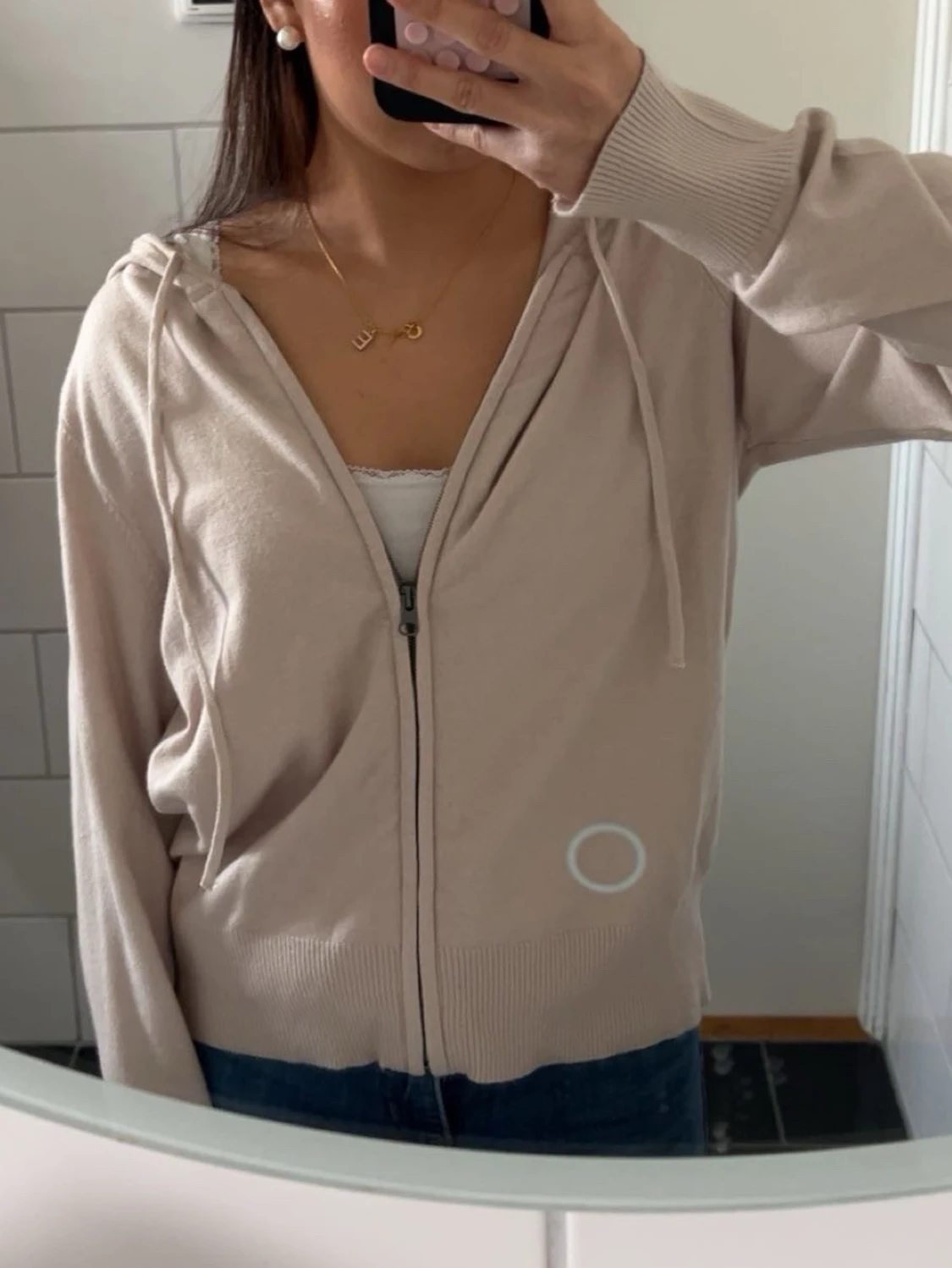 Beige mjuk kofta  - 3
