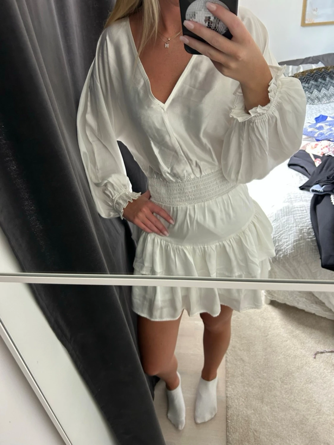 Satin klänning