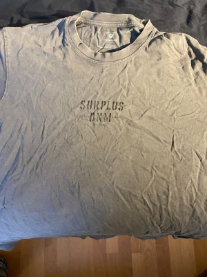 Grå t-shirt Surplus DNM - En enkel grå t-shirt från Surplus DNM med tryck på bröstet. Klassisk rund halsringning och korta ärmar. Tillverkad i mjuk bomull som känns skön mot huden. Perfekt till jeans eller shorts för en avslappnad look.