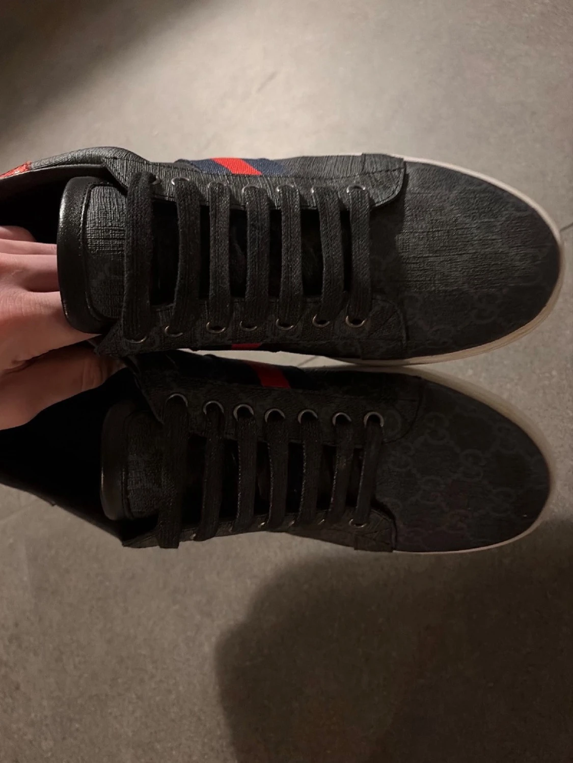 Gucci GG Supreme sneakers svart/röd/blå - 4