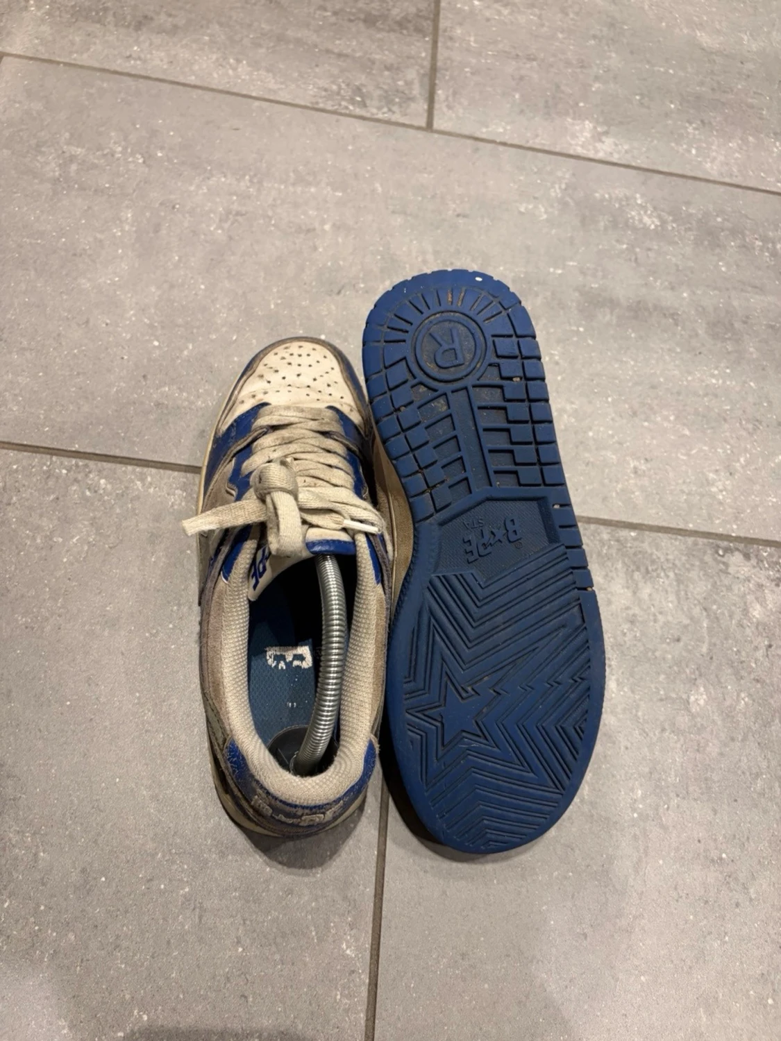 Blå och vita BAPE STA sneakers - 4