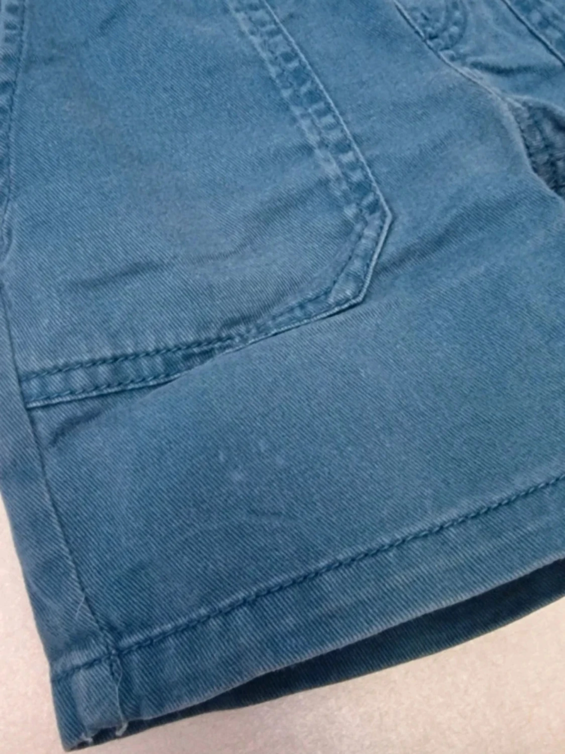 Blå shorts med snörning - 2