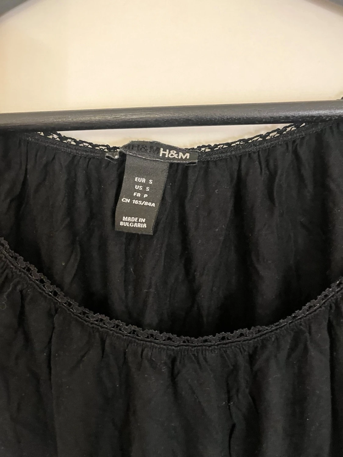 Svart offshoulder topp från H&M - 1