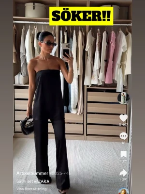 Zara satin set - Söker detta svarta Zara setet i storlek S!!!! 🫶