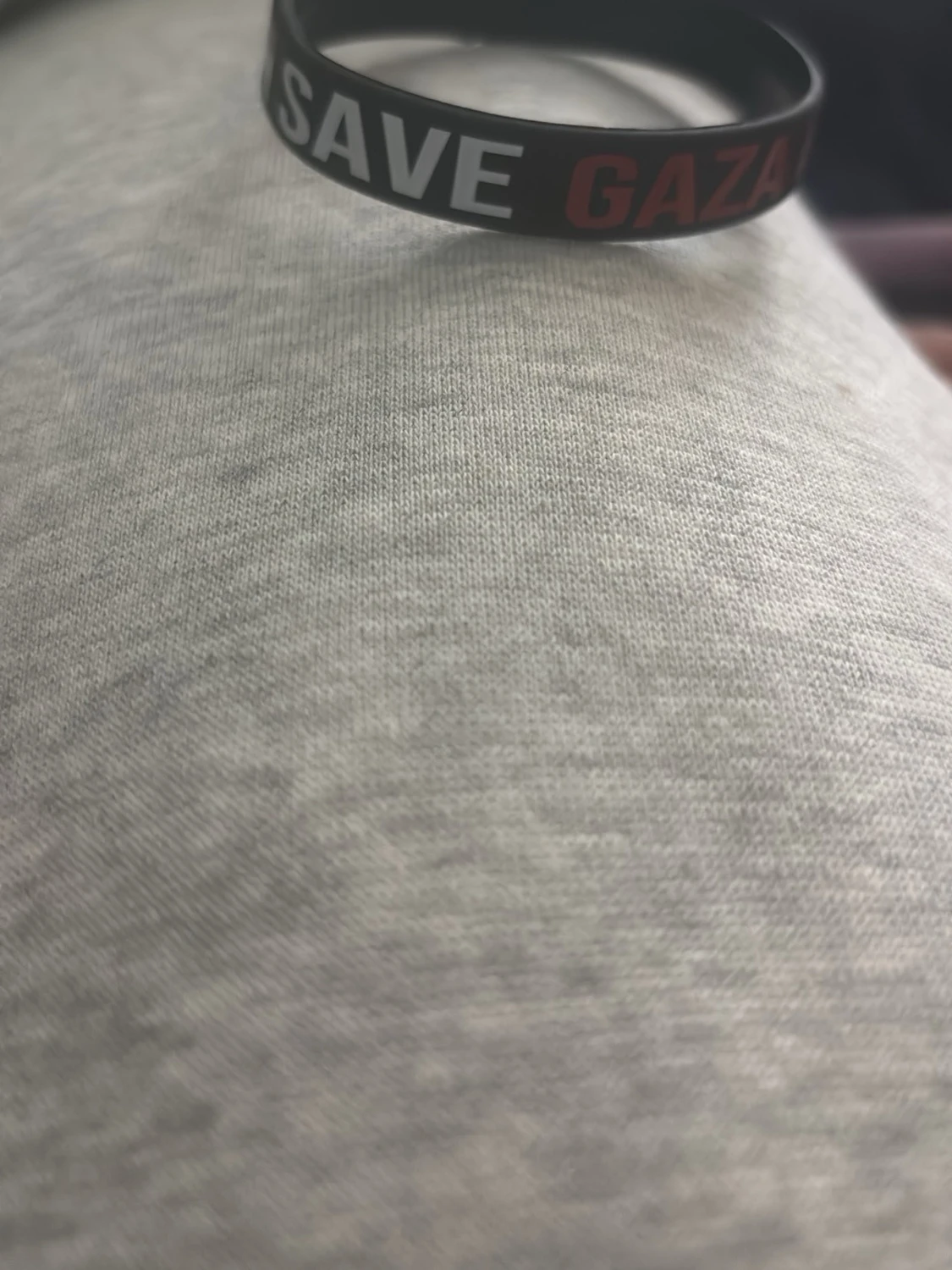 Svart Free Palestine armband  - 2