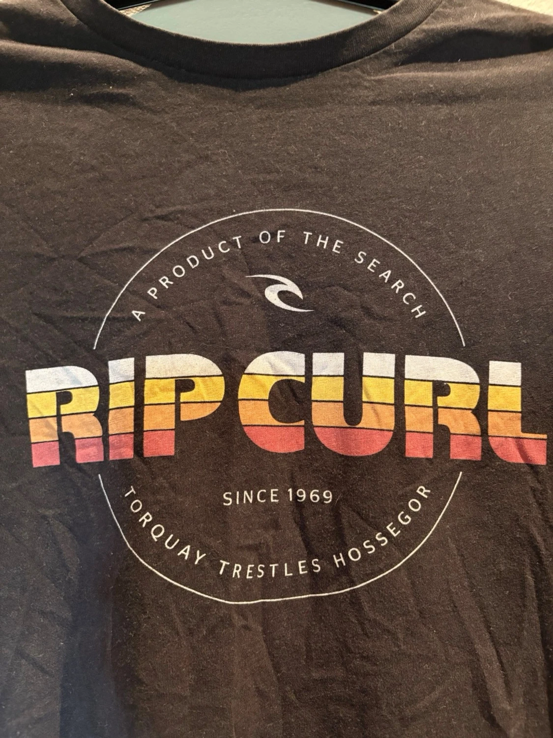Svart Rip Curl t-shirt med tryck - 1