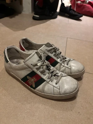 Gucci Ace sneakers  - Snygga Gucci sneakers, rätt så slitna men fungerar bra. Köpta från Vestiaire Collective.  Nypris ca 8000kr