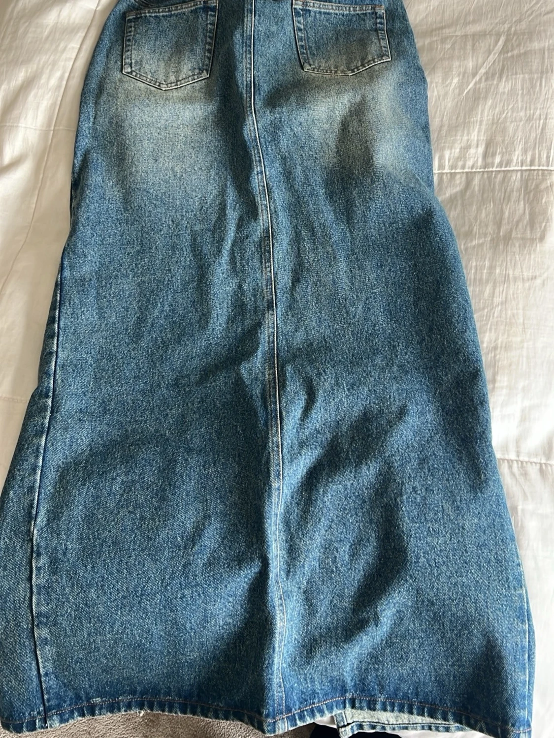 Lång jeanskjol med slits från Icons - 2