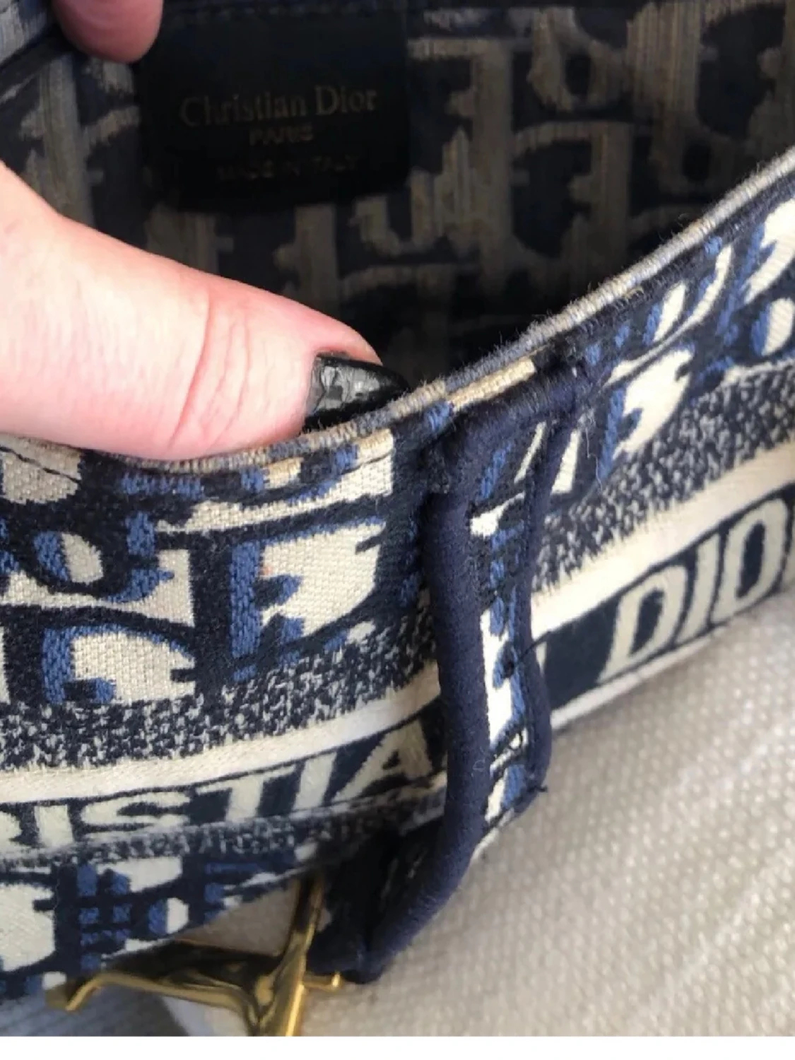 Saddle Bag blå/vit - 1