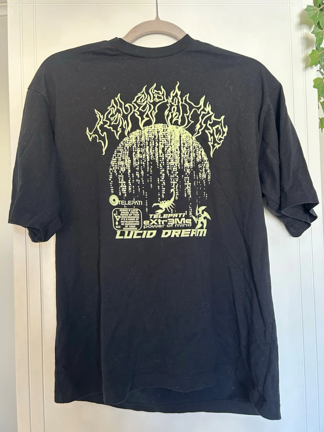 Svart oversized t-shirt med tryck - 3