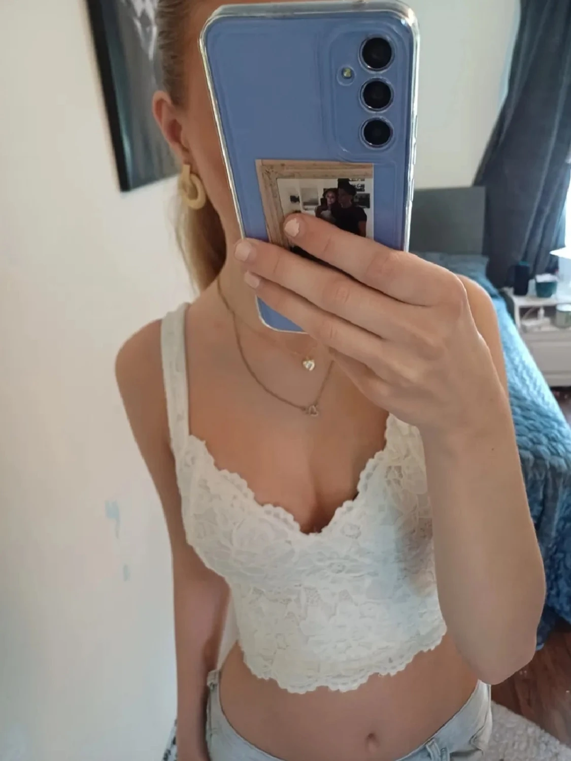 Vit spetsig linnetopp - 1