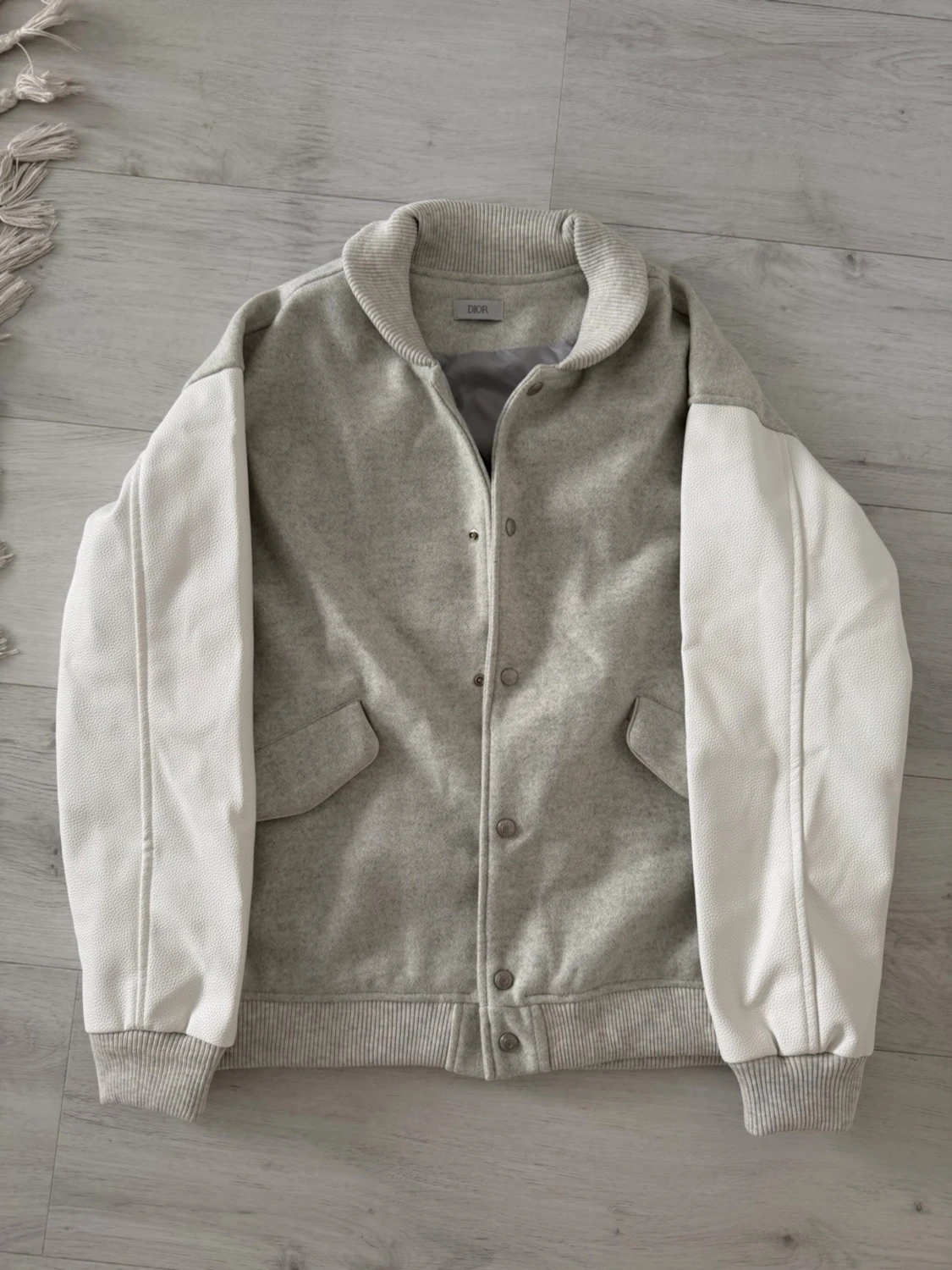 CD Dioir Gray varsity bomber jacket - 2