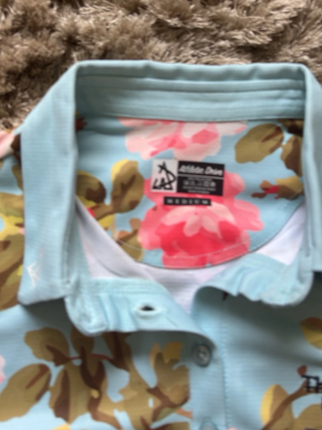 Blommig blå golf t-shirt - 2