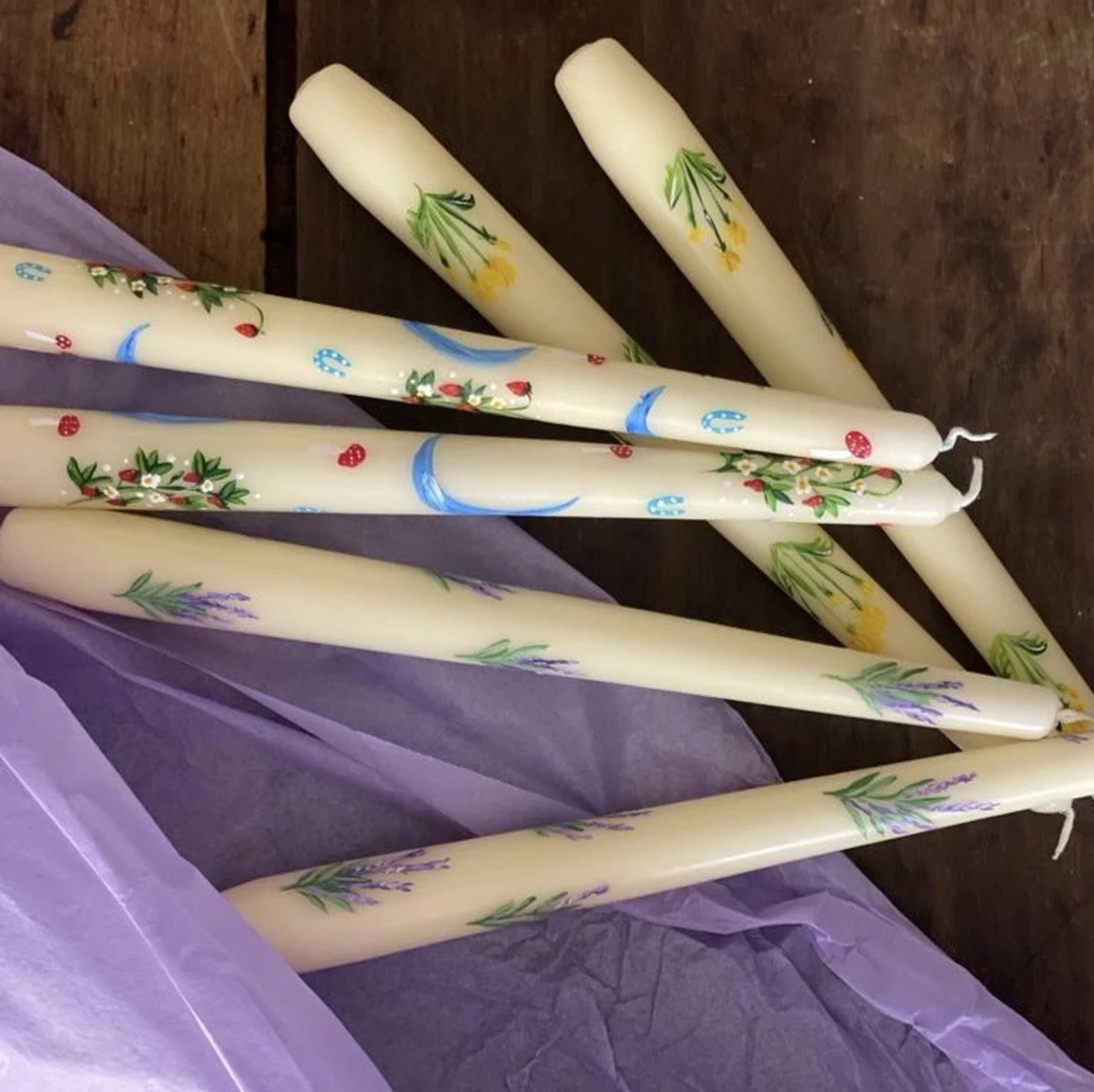 Hand målade ljus - 91