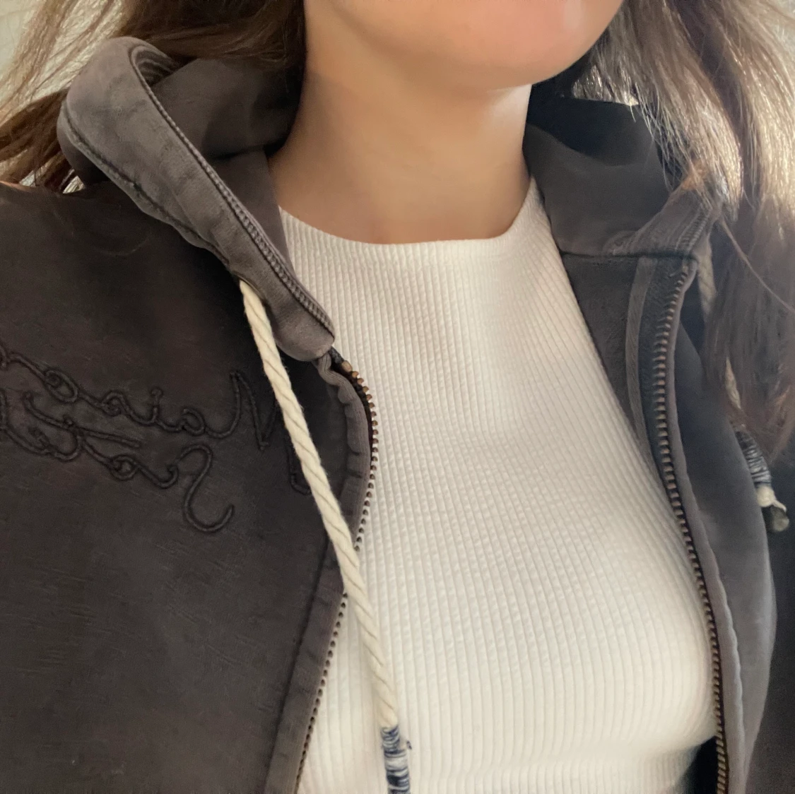 Sweatshirt med dragkedja - 90