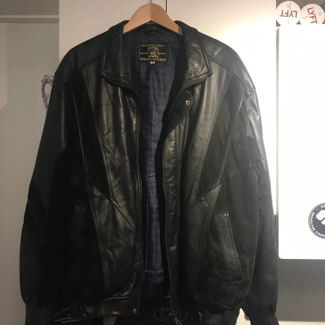 Vintage läder jacka - 90