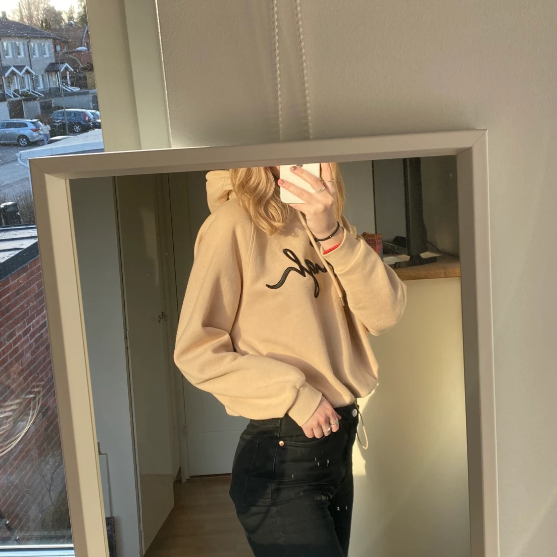 Beige hoodie