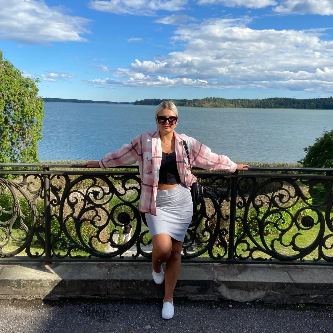 Rutig skjortjacka strl S