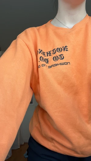 Tröja  - En orange tröja ifrån h&m med tryck på fram och baksidan mycket trevlig tröja 🍊🍊
